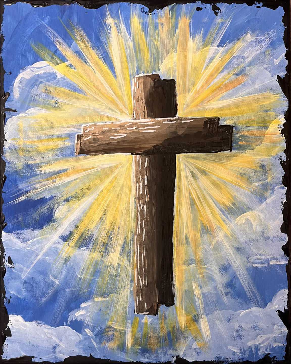 Old Rugged Cross TRACED CANVAS