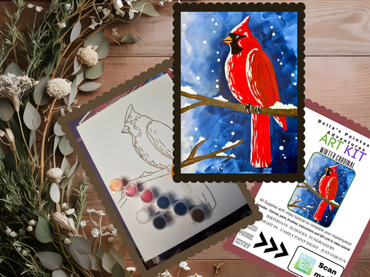 Winter Cardinal Paintastic Art Kit