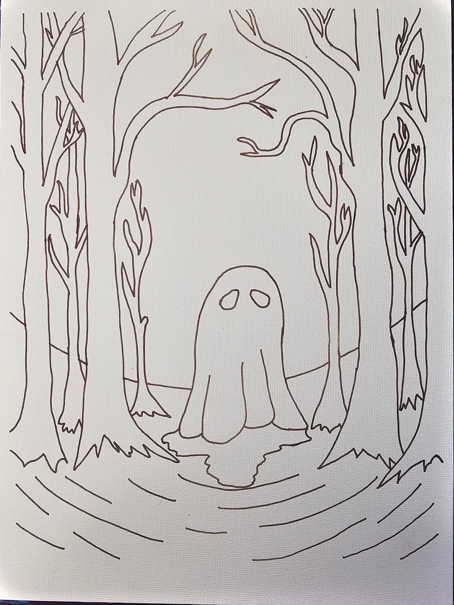 Ghost of the Forest TRACED Canvas