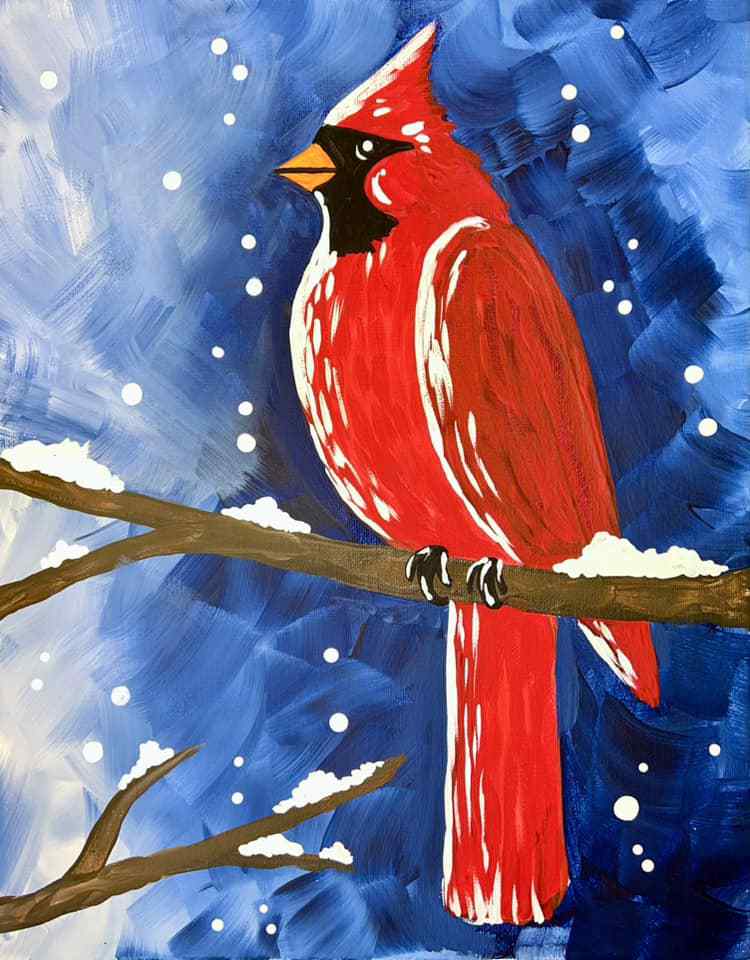 Winter Cardinal Paintastic Art Kit