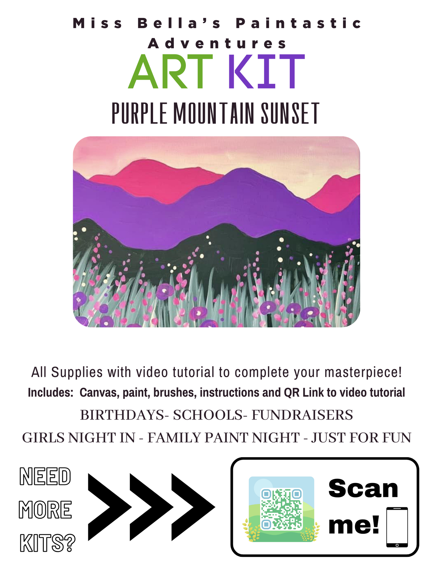 Purple Mountain Sunset Paintastic Art Kit