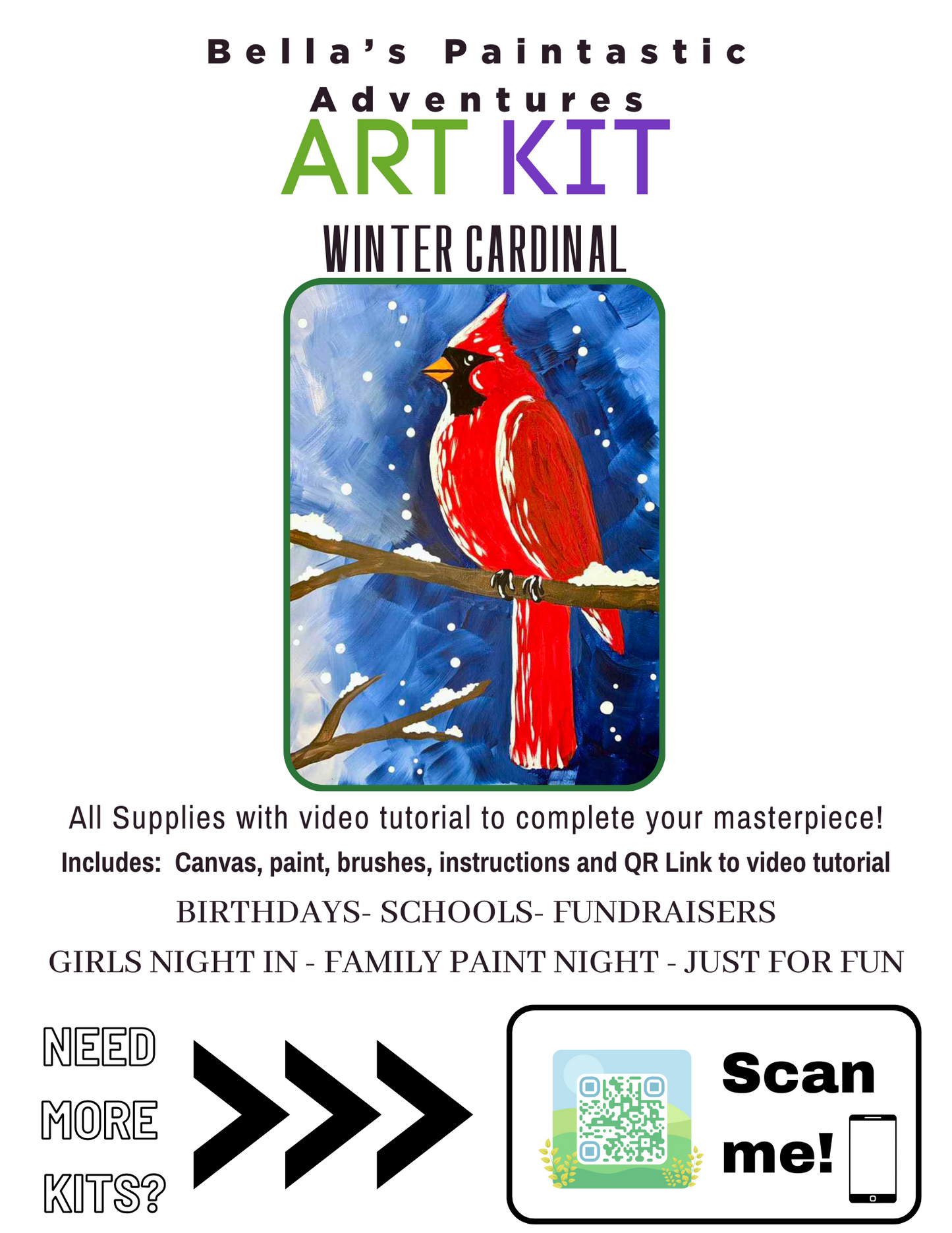 Winter Cardinal Paintastic Art Kit